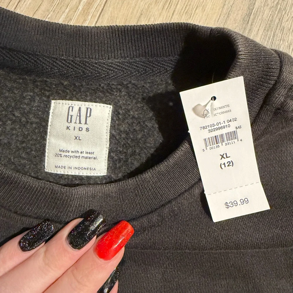 GAP‎ Kids Black Crewneck Sweatshirt